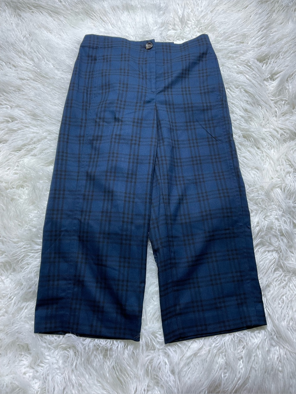 NWT Ann Taylor wide-leg cropped plaid pants